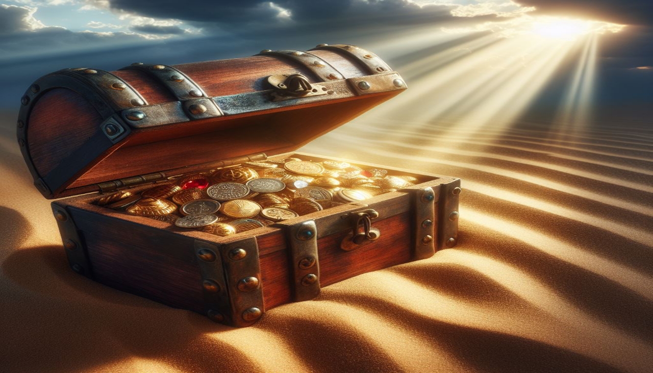 وجد صندوق قام بفتحه وجد فيه الكثير من الذهب والفضة….التوكل علي الله